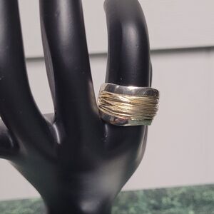 Elegant Silver and Gold Women's Ring